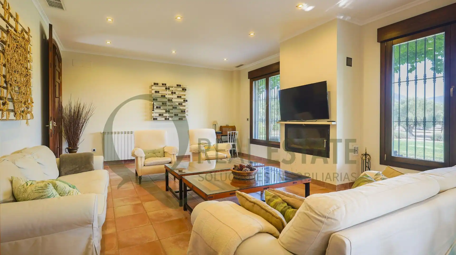 Sala de estar de Casa o chalet en venta en Beneixama con Aire acondicionado, Jardín privado y Trastero