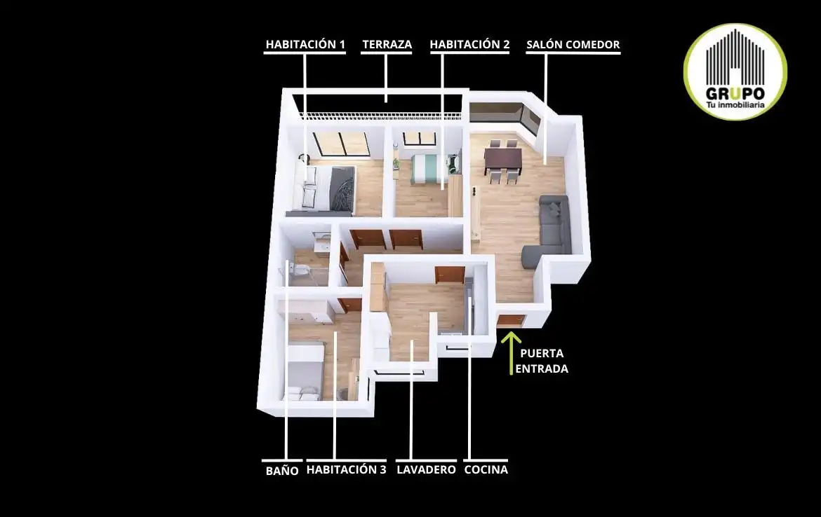Wohnung zum Verkauf in Esplugues de Llobregat mit Klimaanlage, Heizung und Balkon