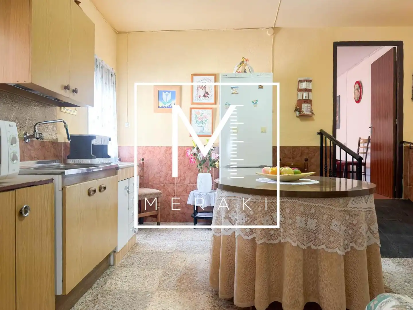 Cuina de Casa o xalet en venda en Lezuza amb Calefacció, Jardí privat i Terrassa