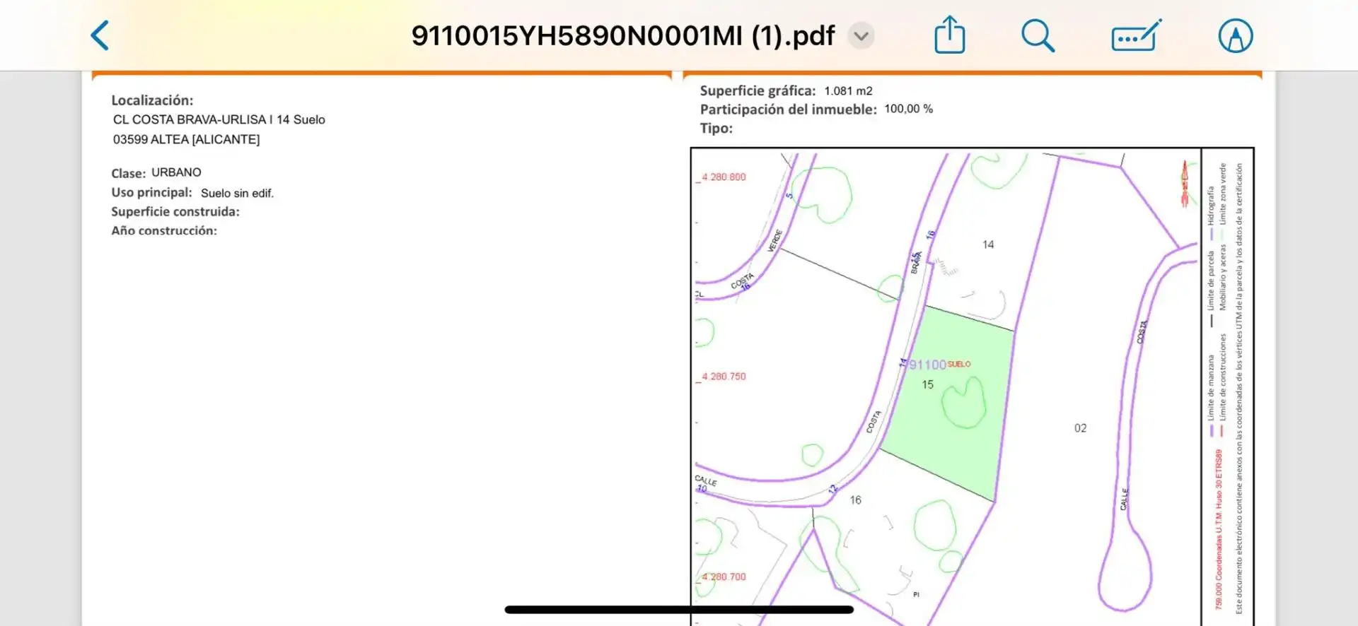 Residencial en venta en Altea