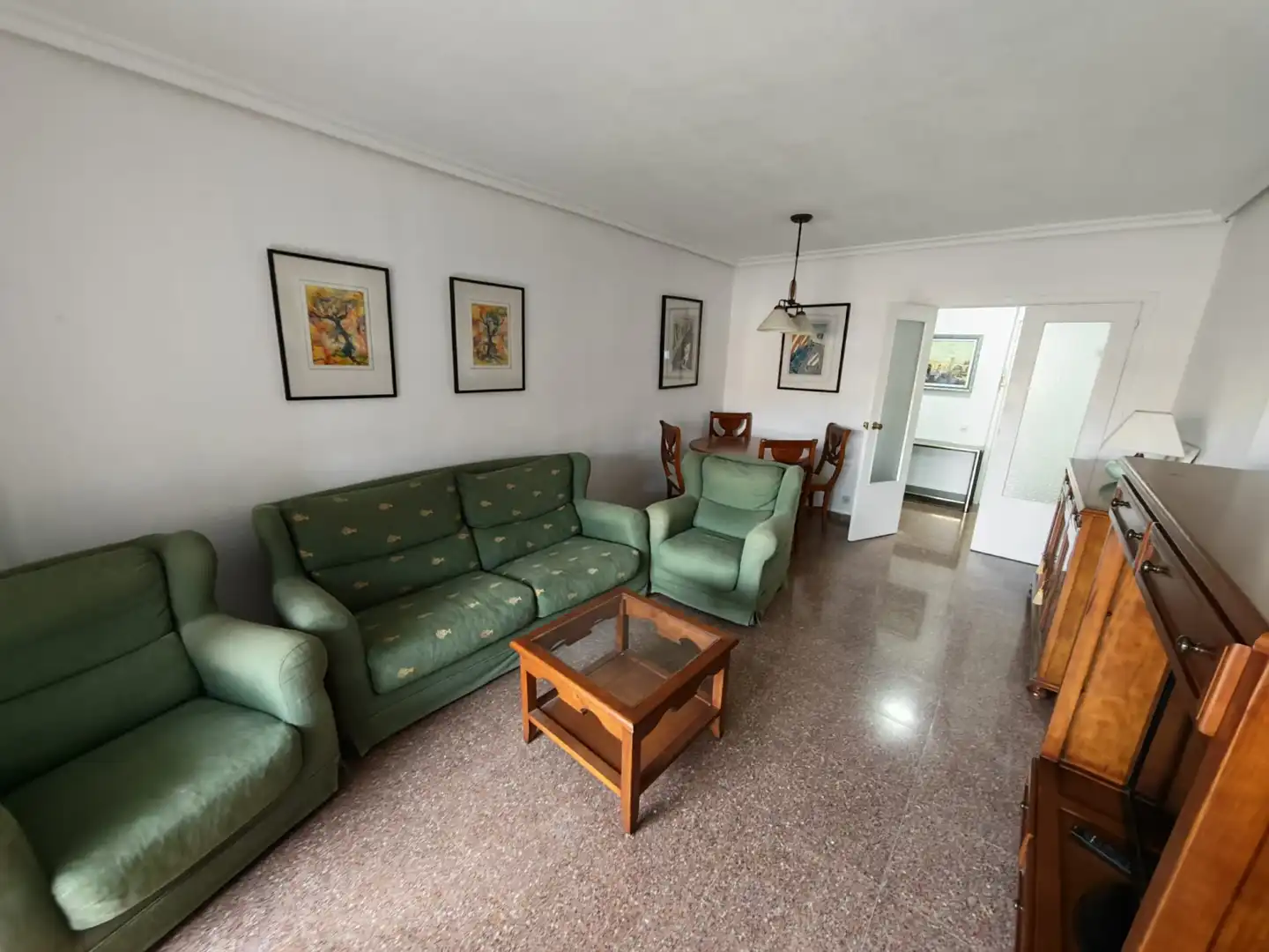 Sala de estar de Piso de alquiler en  Murcia Capital con Amueblado y Lavadora
