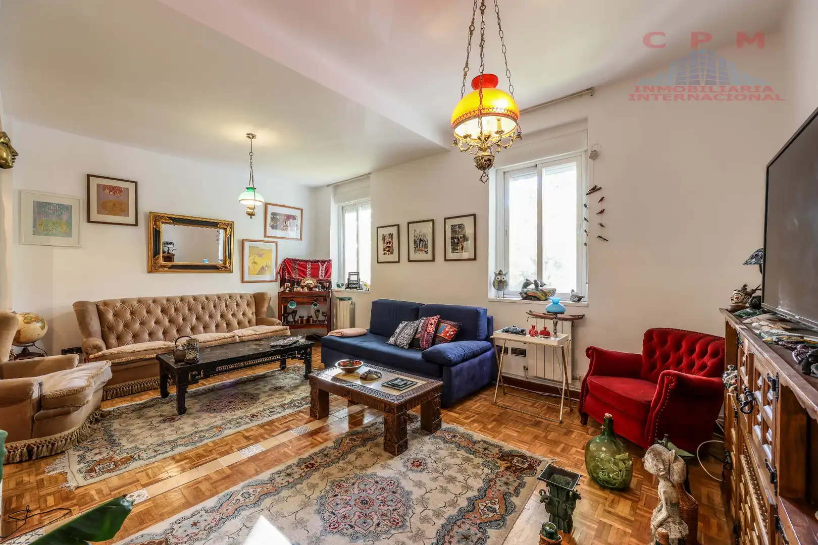 Living room of Flat for rent in  Madrid Capital  with Air Conditioner, Heating and Furnished