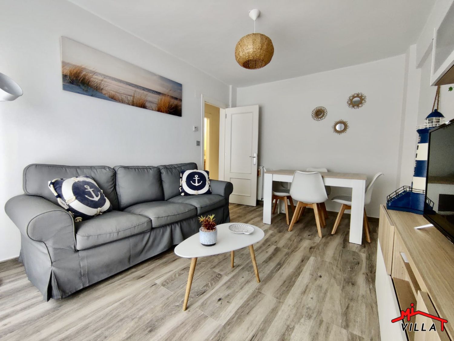 Living room of Flat for sale in Laredo  with Heating, Parquet flooring and Terrace