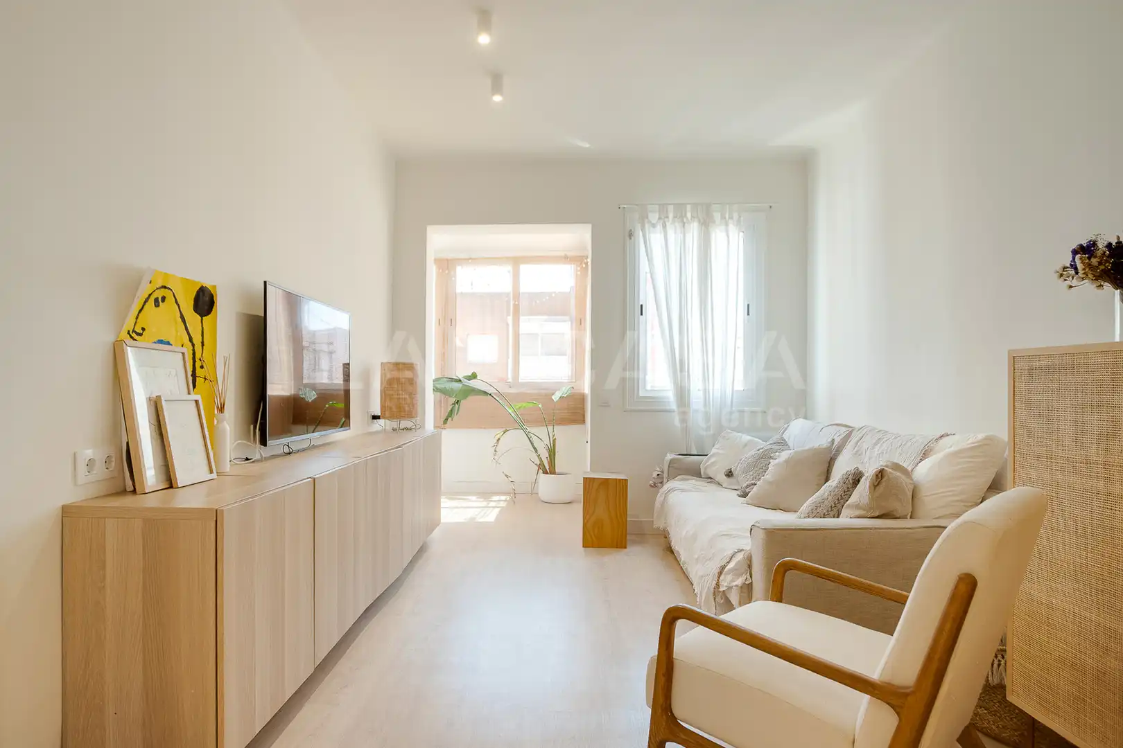 Sala de estar de Piso en venta en Barcelona con Balcón