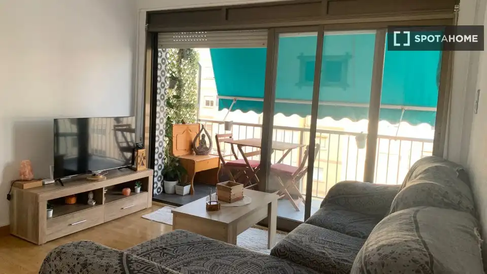 Balcony of Flat for share in Alicante / Alacant  with Air Conditioner, Terrace and Furnished