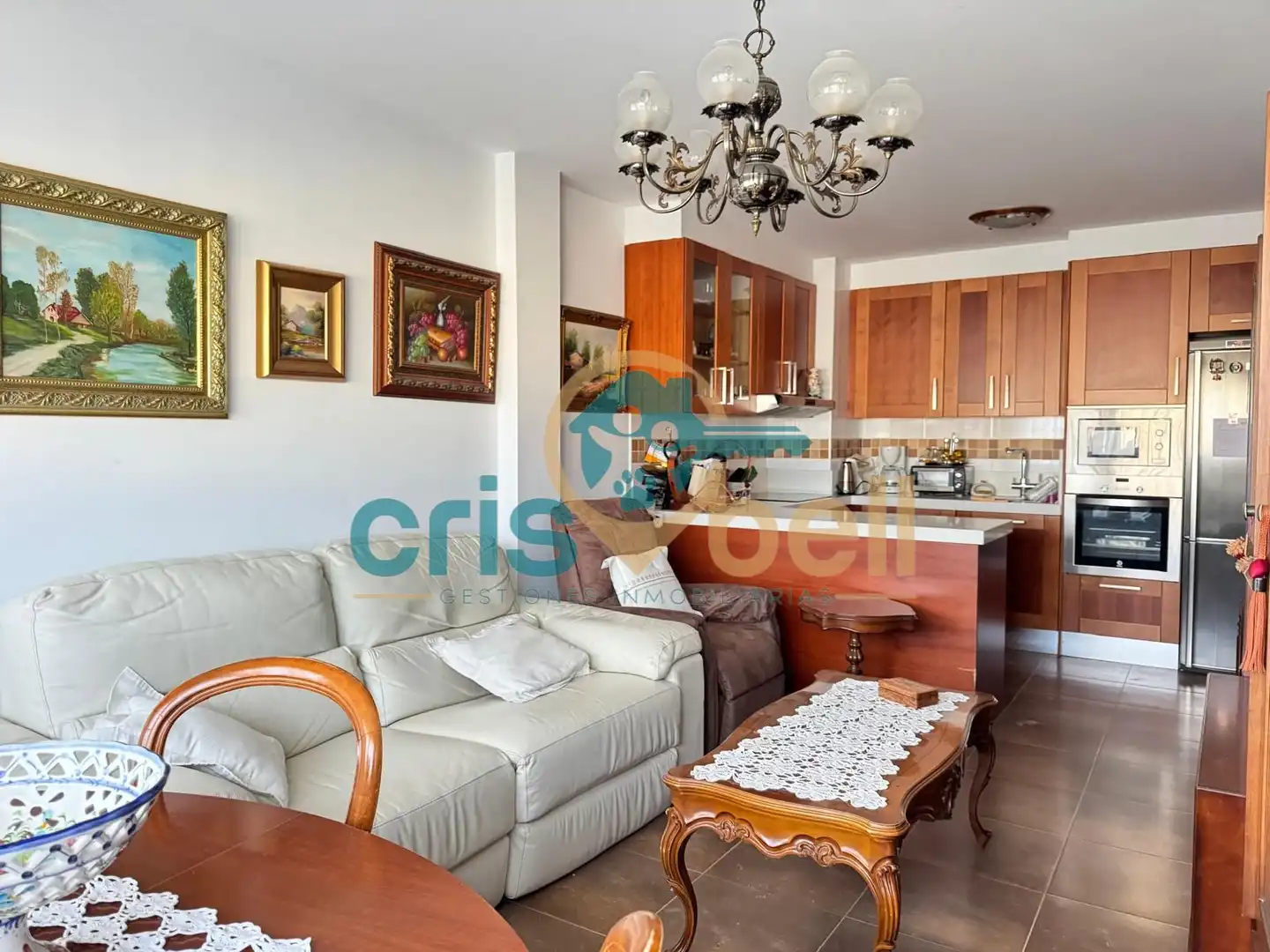 Sala de estar de Apartamento en venta en Lorca con Aire acondicionado, Amueblado y Lavadora
