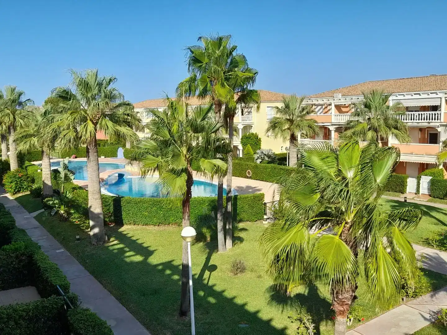 Swimming pool of Flat for rent in Las Marinas / Les Marines