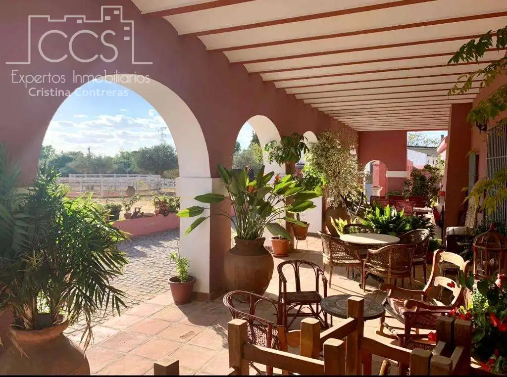 Terraza de Finca rústica en venta en Alcalá de Guadaira con Piscina y Amueblado