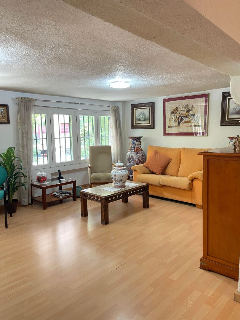 Living room of Flat to rent in  Madrid Capital  with Air Conditioner, Heating and Furnished