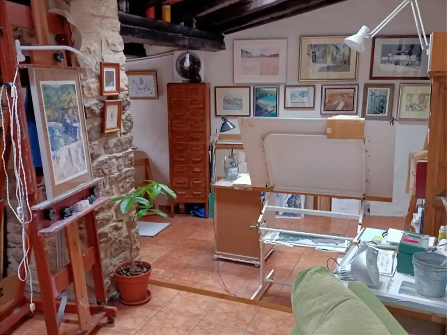 Sala d'estar de Casa adosada en venda en Ujué / Uxue amb Balcó