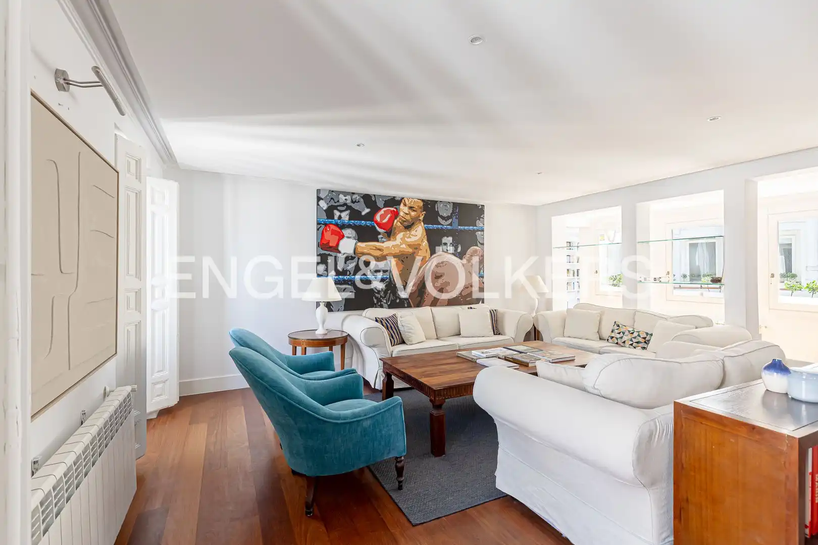 Living room of Flat for rent in Madrid  with Air Conditioner, Heating and Balcony