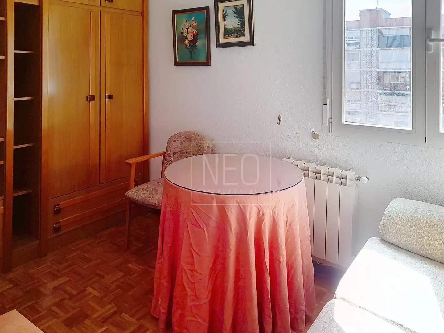 Menjador de Pis en venda en Madrid amb Calefacció, Parquet i Terrassa