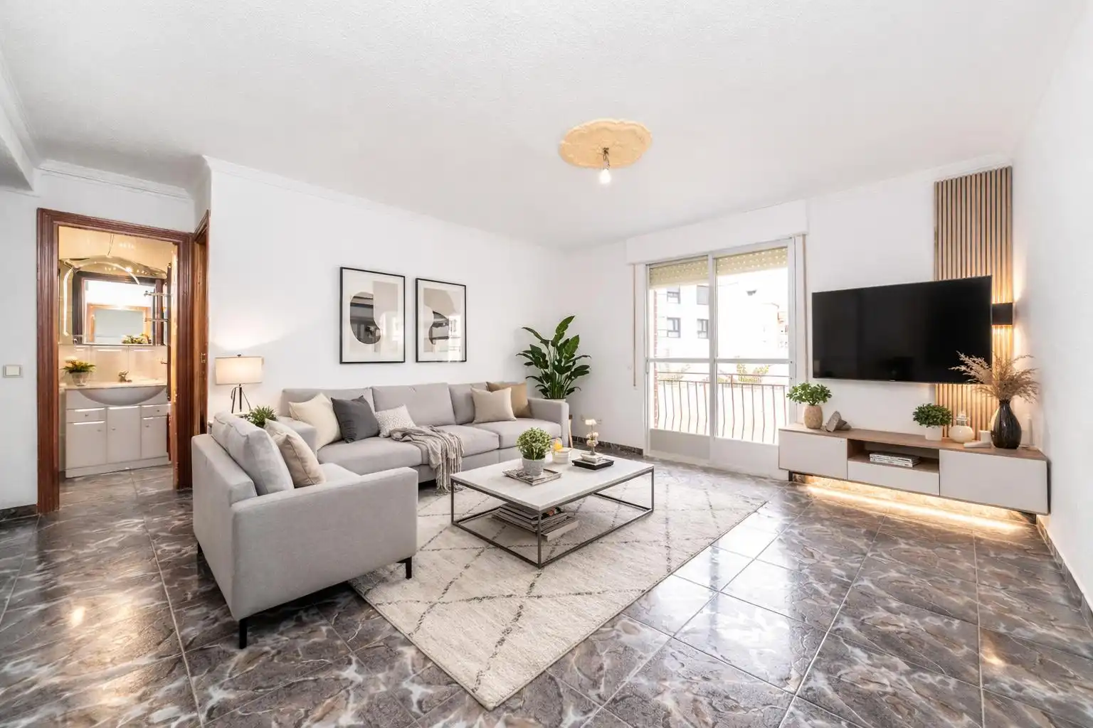 Living room of Flat for sale in Fuenlabrada  with Heating, Terrace and Oven