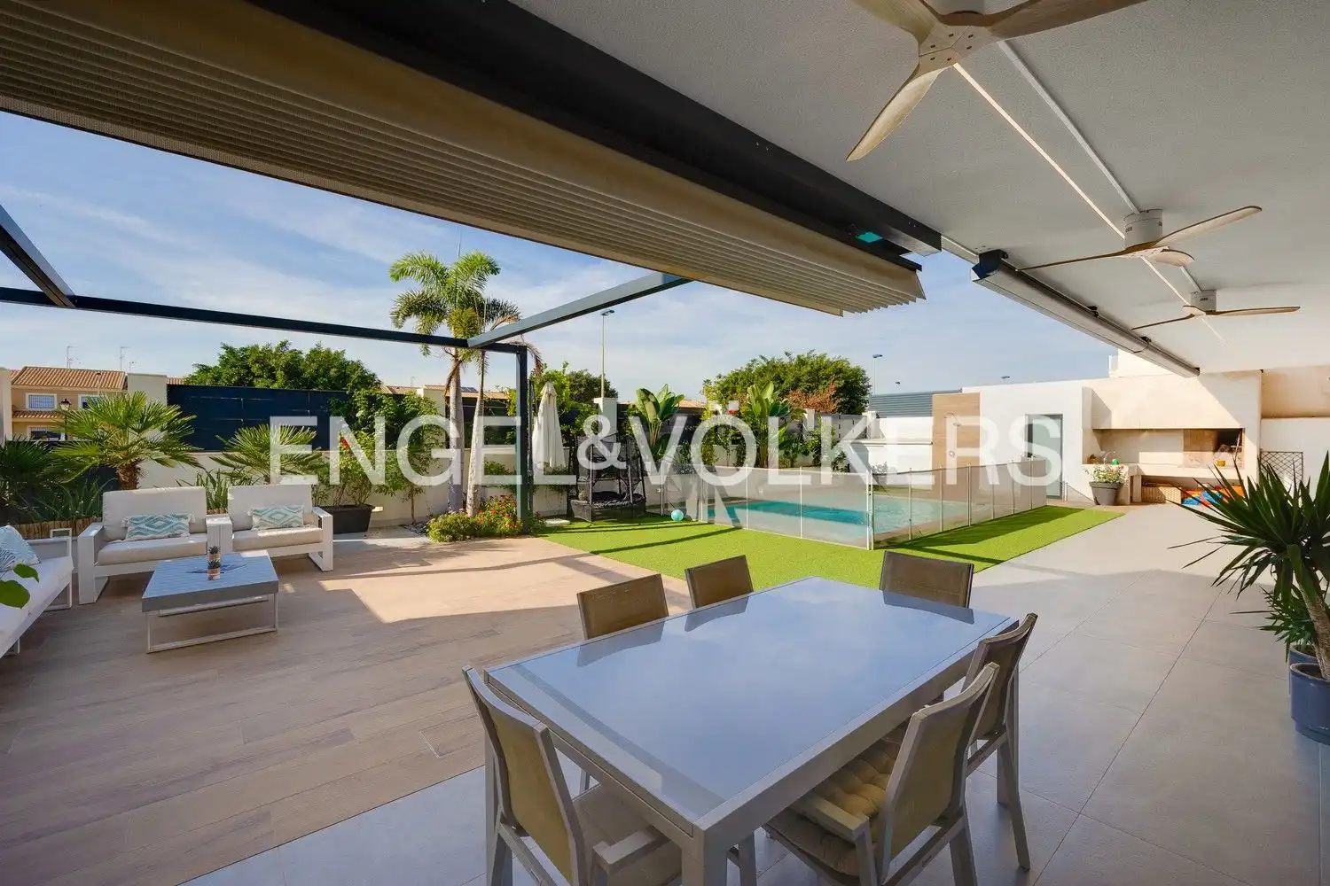 Terraza de Casa o chalet en venta en San Pedro del Pinatar con Aire acondicionado, Calefacción y Jardín privado