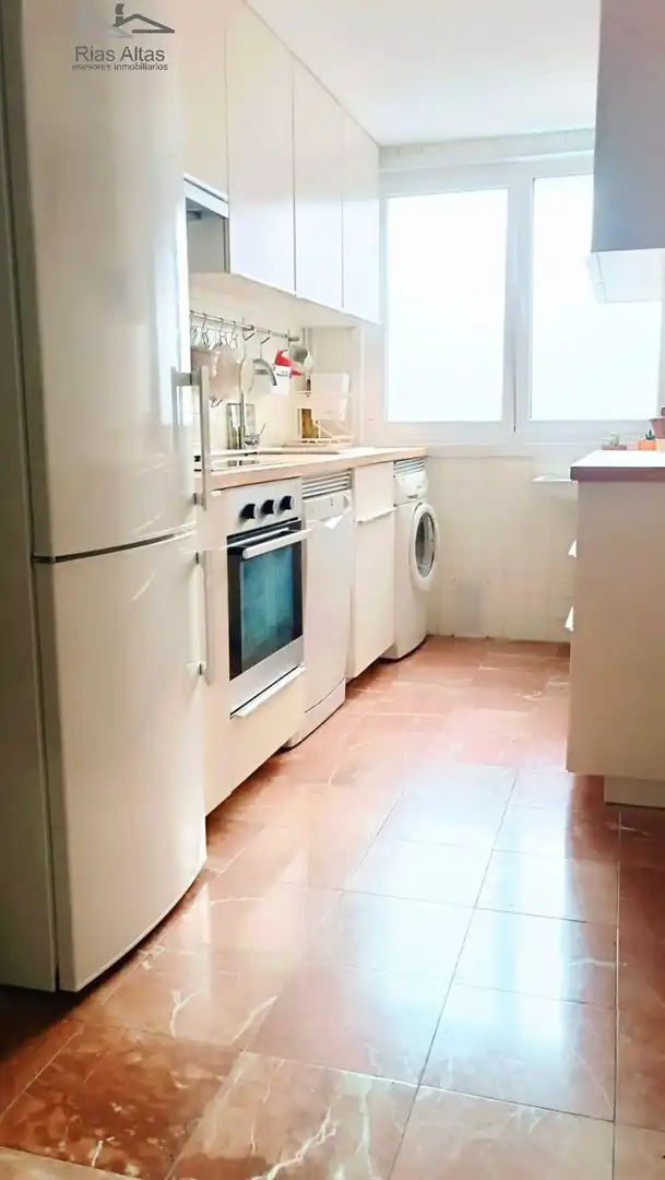 Kitchen of Flat for sale in A Coruña Capital   with Heating and Furnished