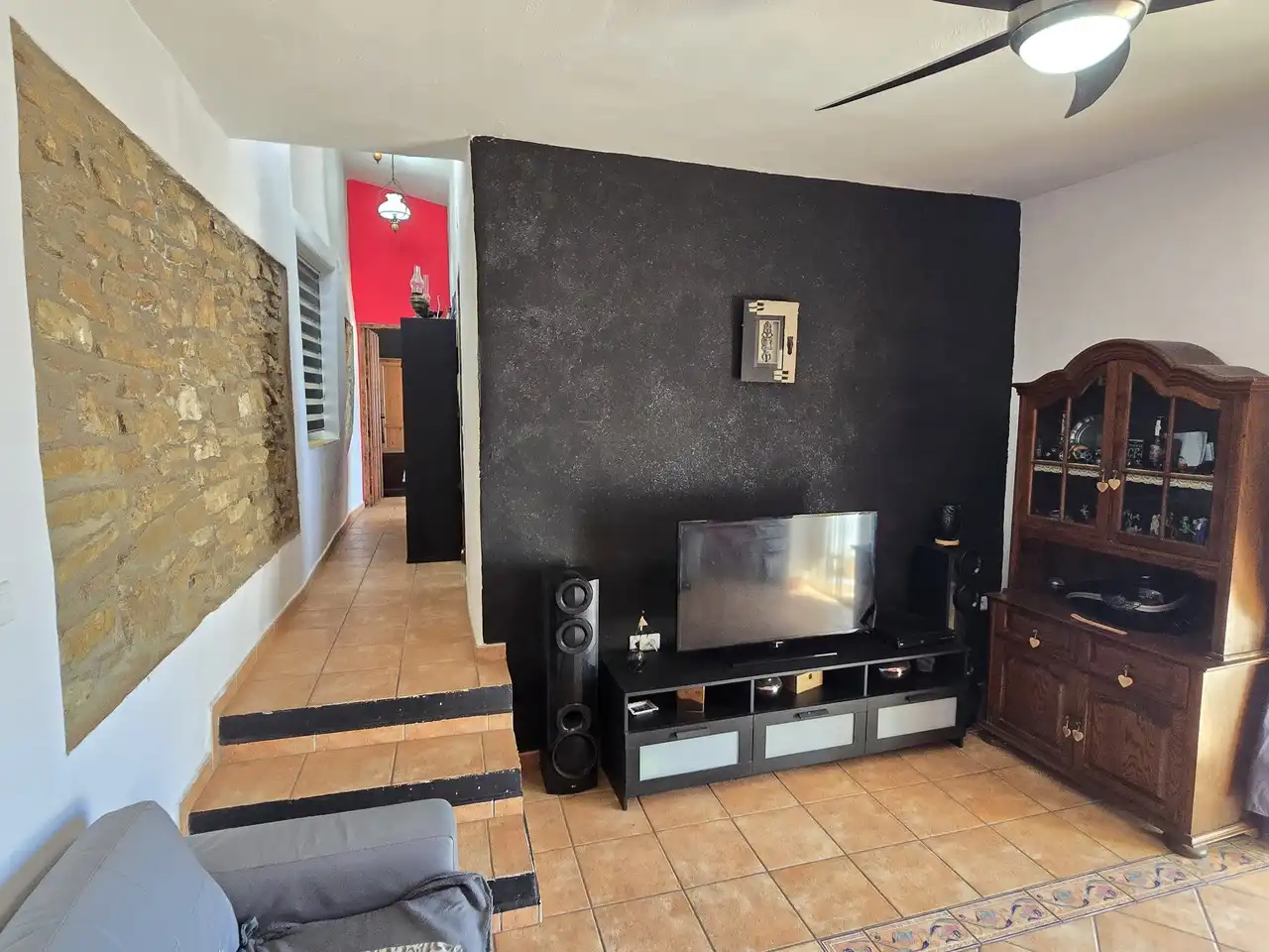 Sala de estar de Casa o chalet en venta en Periana con Terraza y Piscina