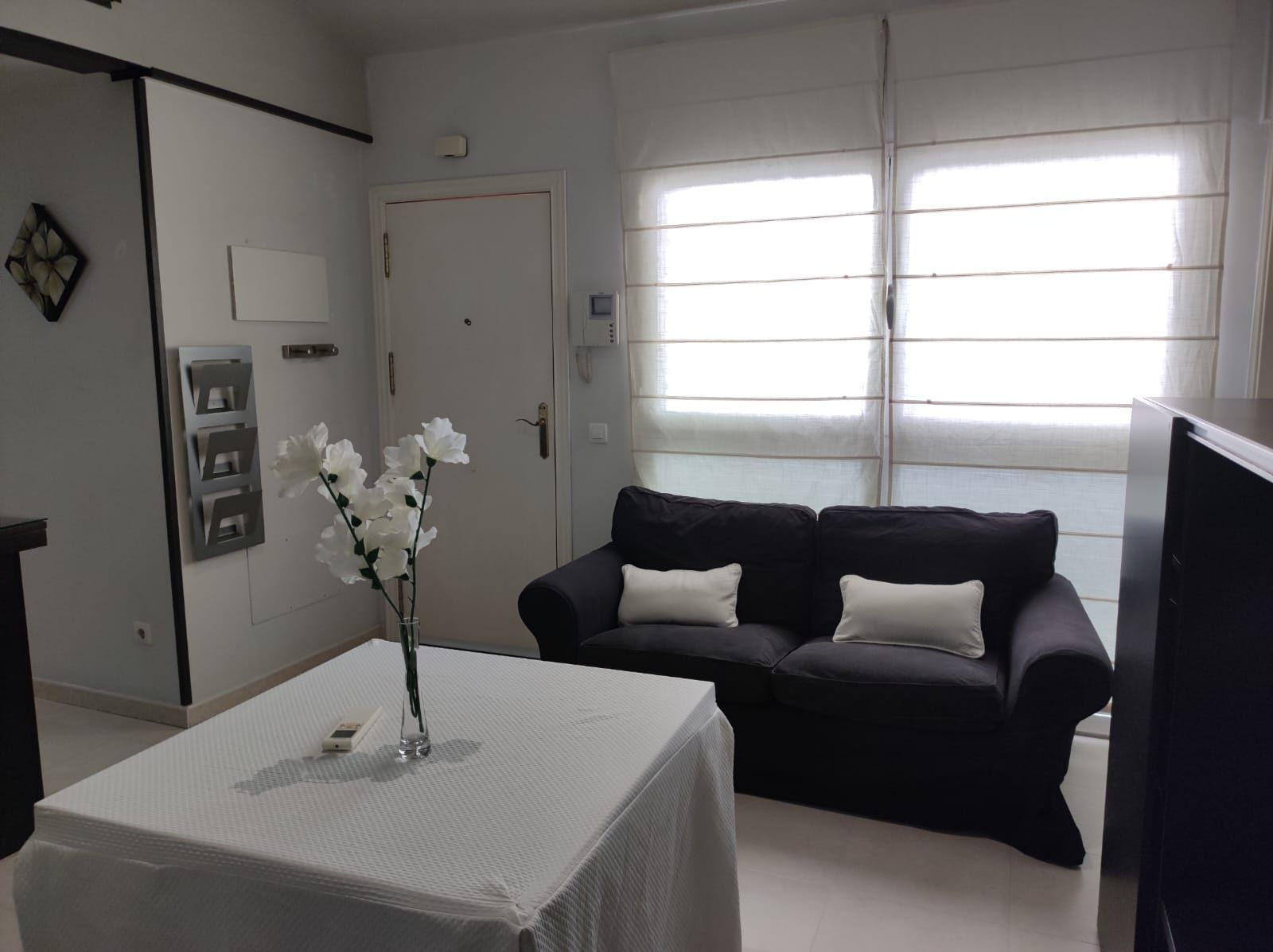 Sala d'estar de Apartament de lloguer en Málaga Capital amb Aire condicionat, Moblat i Rentadora