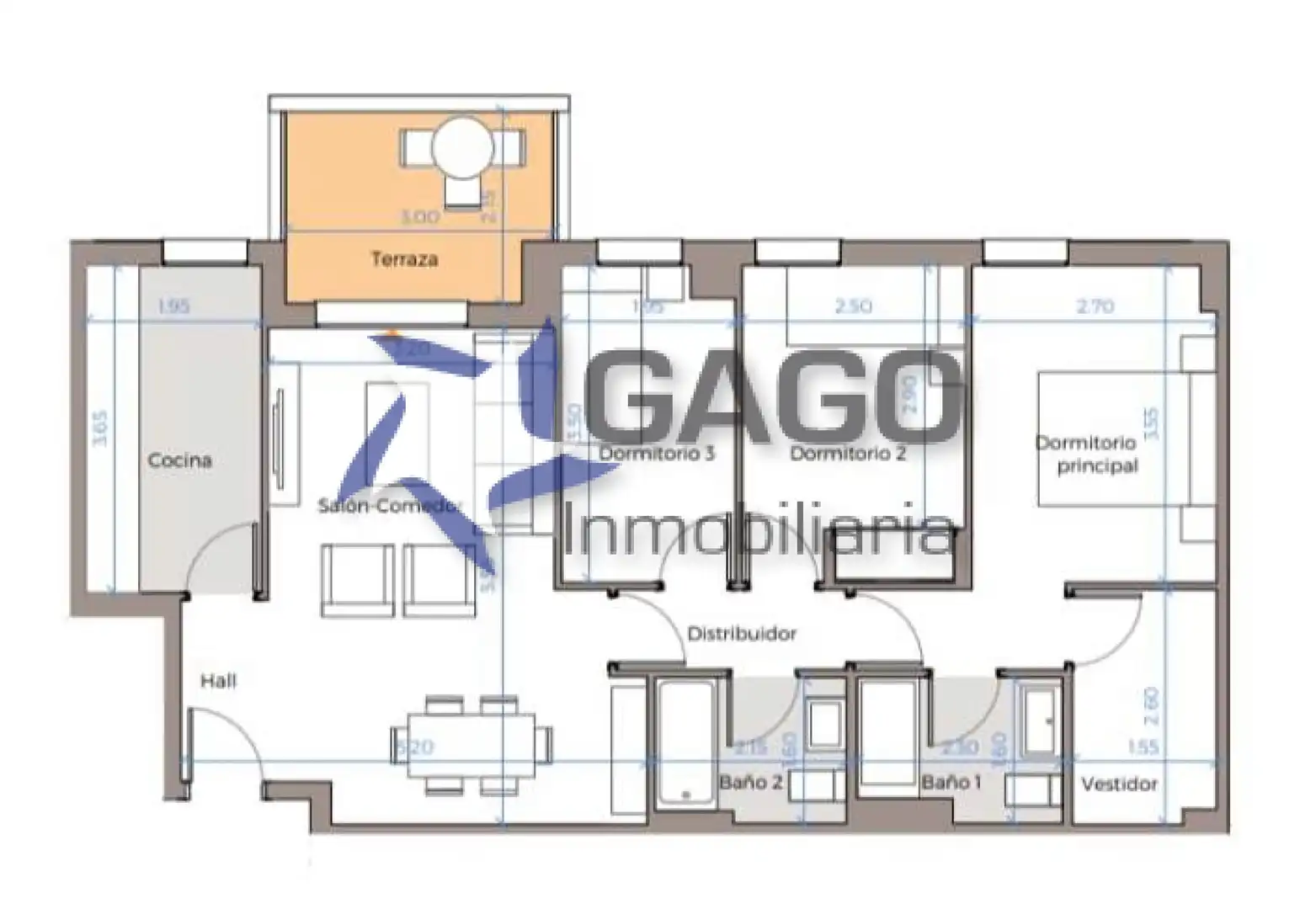 Flat for rent in Córdoba  with Air Conditioner, Heating and Terrace