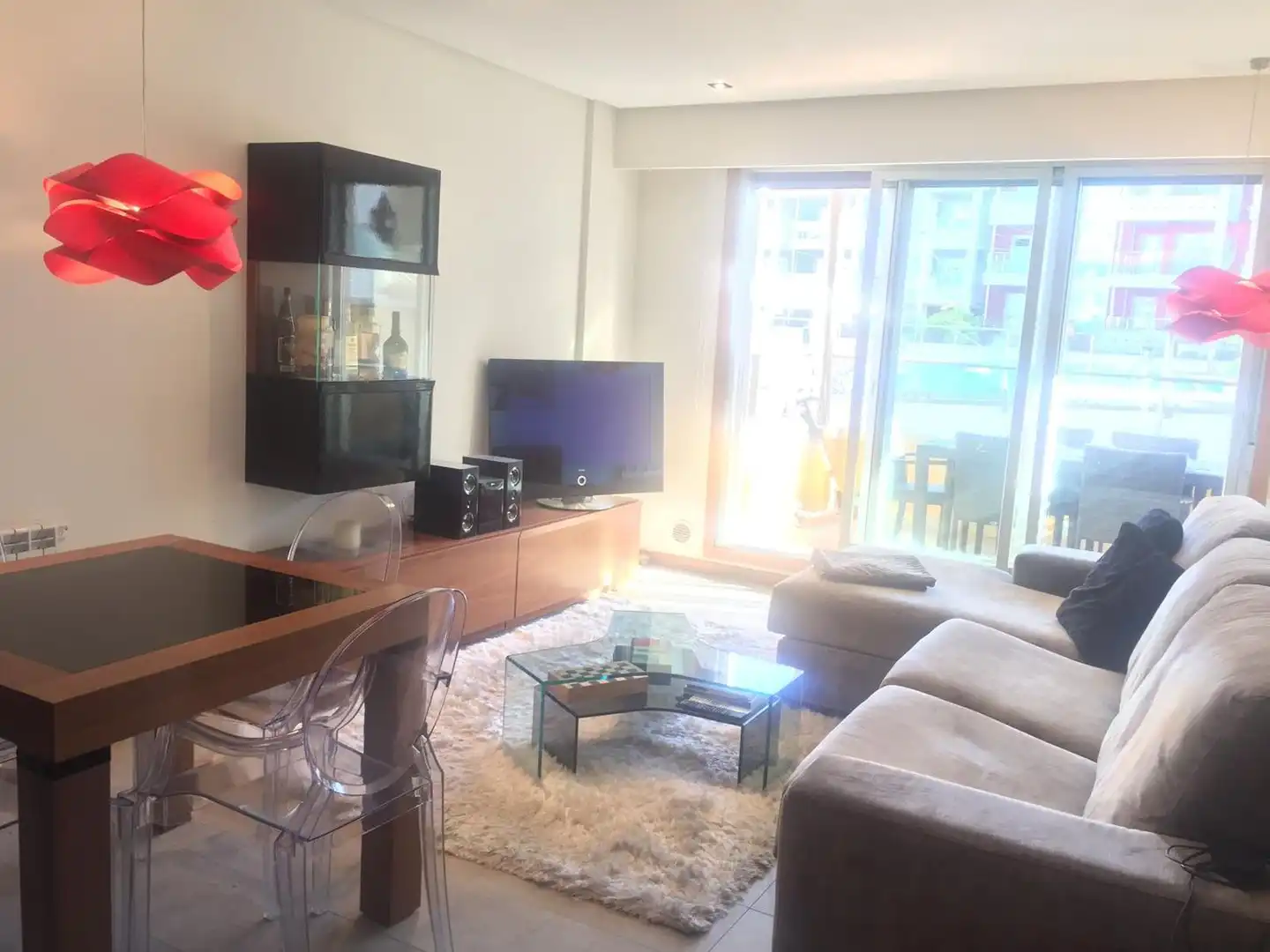 Sala de estar de Piso en venta en Sanxenxo con Calefacción, Jardín privado y Terraza