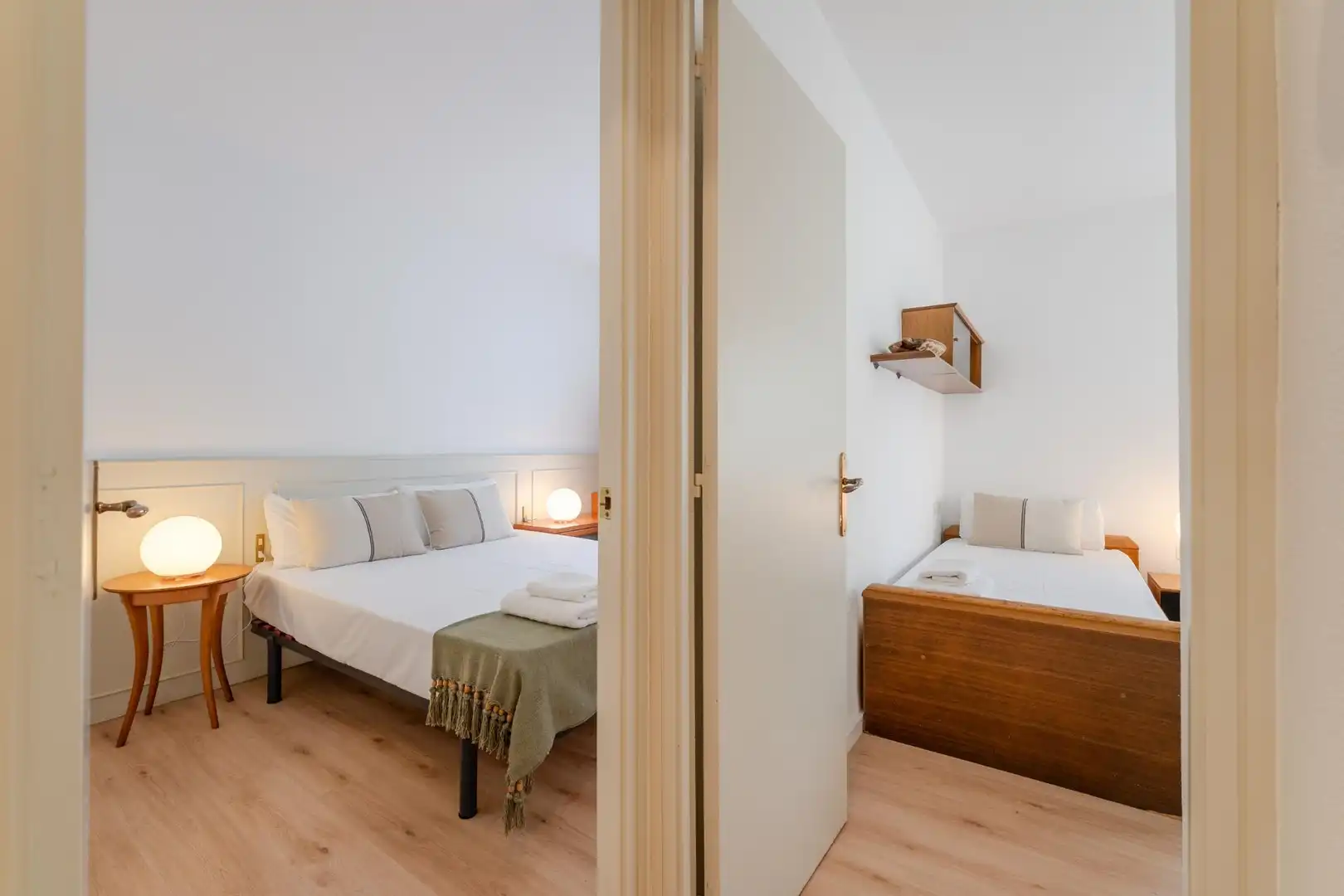 Schlafzimmer von Erdgeschoss zur Miete in Castell d'Aro, Platja d'Aro i s'Agaró mit Klimaanlage, Heizung und Privatgarten