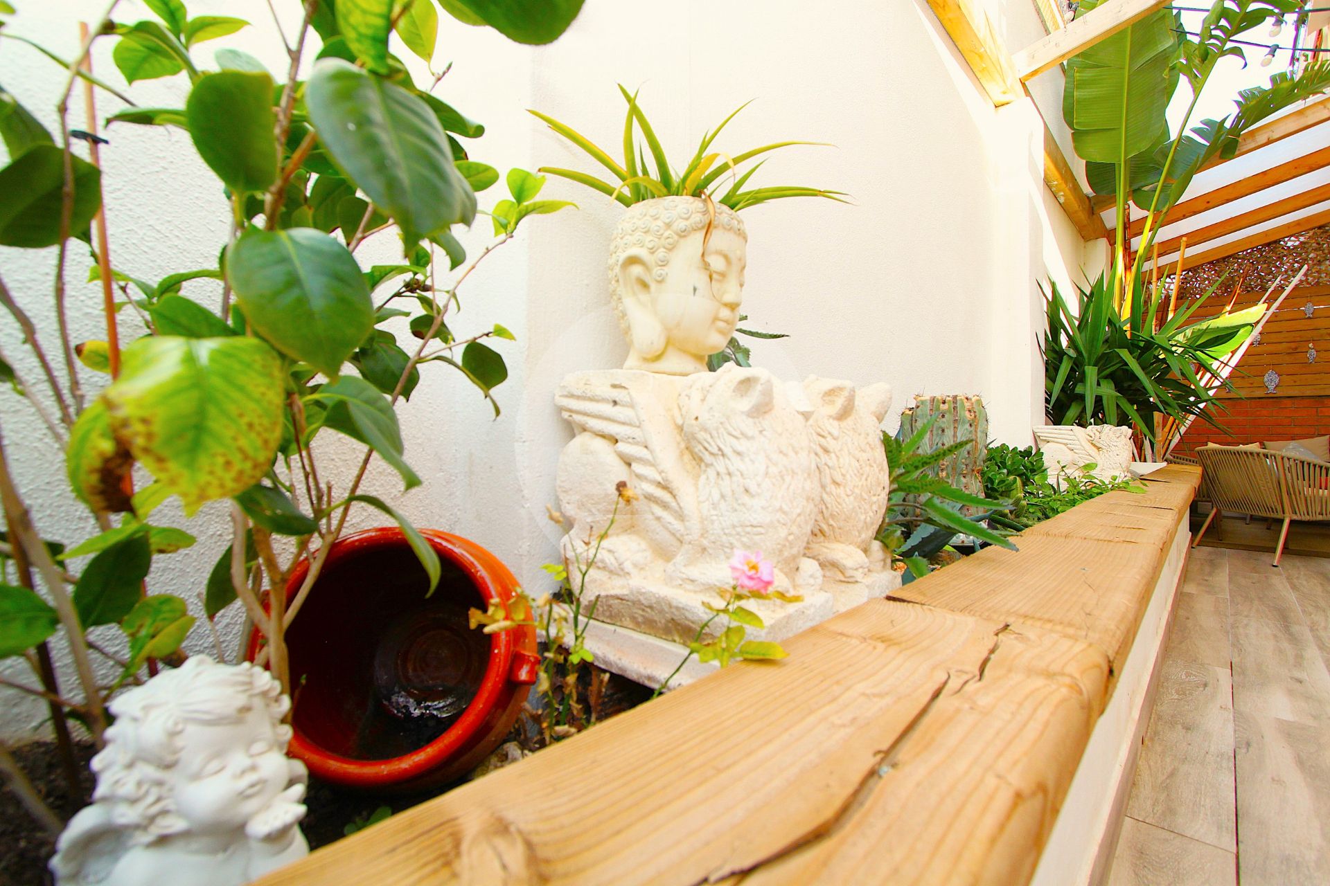 Garden of Flat for sale in Castelldefels  with Air Conditioner, Heating and Parquet flooring