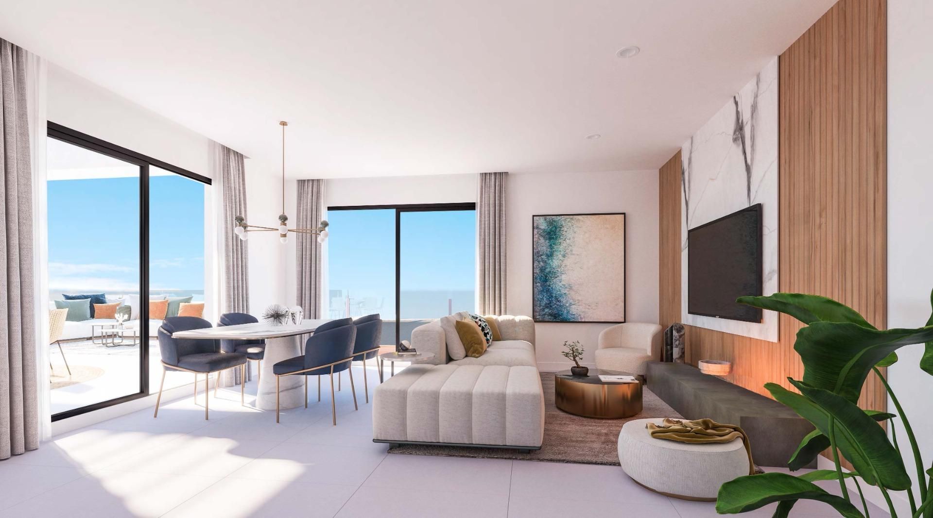 Sala d'estar de Àtic en venda en Benalmádena amb Aire condicionat, Calefacció i Jardí privat