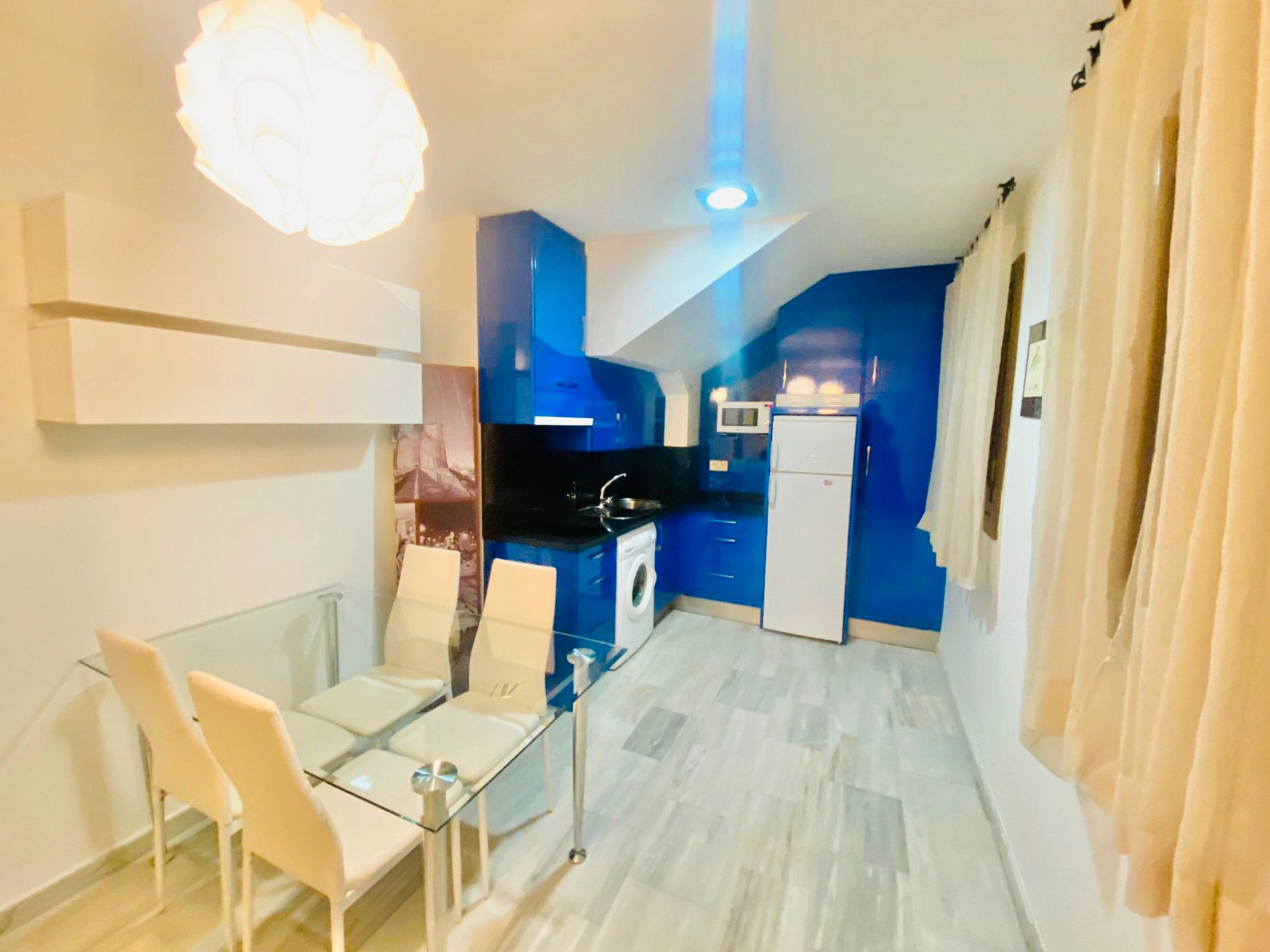 Kitchen of Flat to rent in  Granada Capital  with Air Conditioner, Heating and Furnished