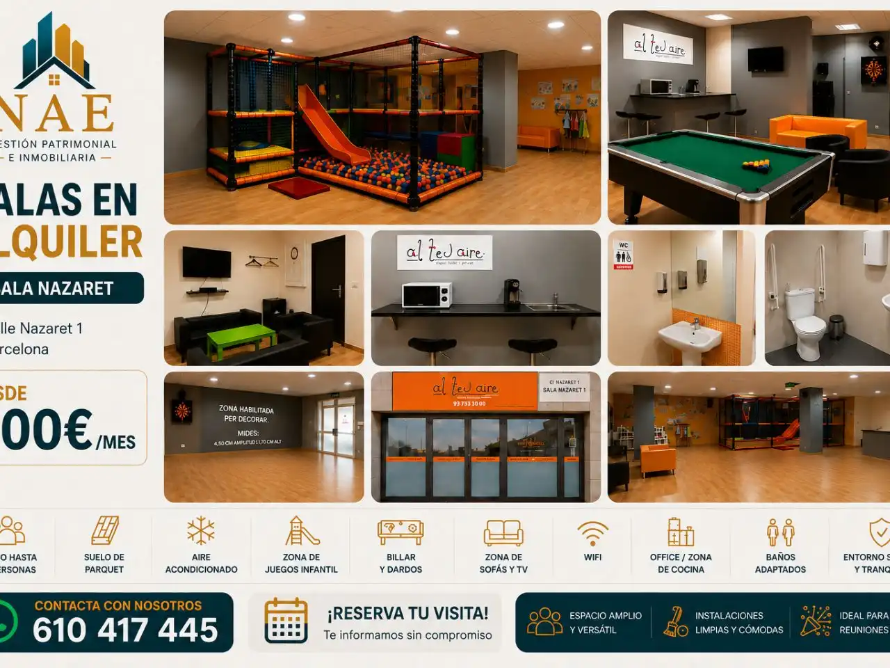 Local de alquiler en Barcelona con Aire acondicionado, Calefacción y Parquet