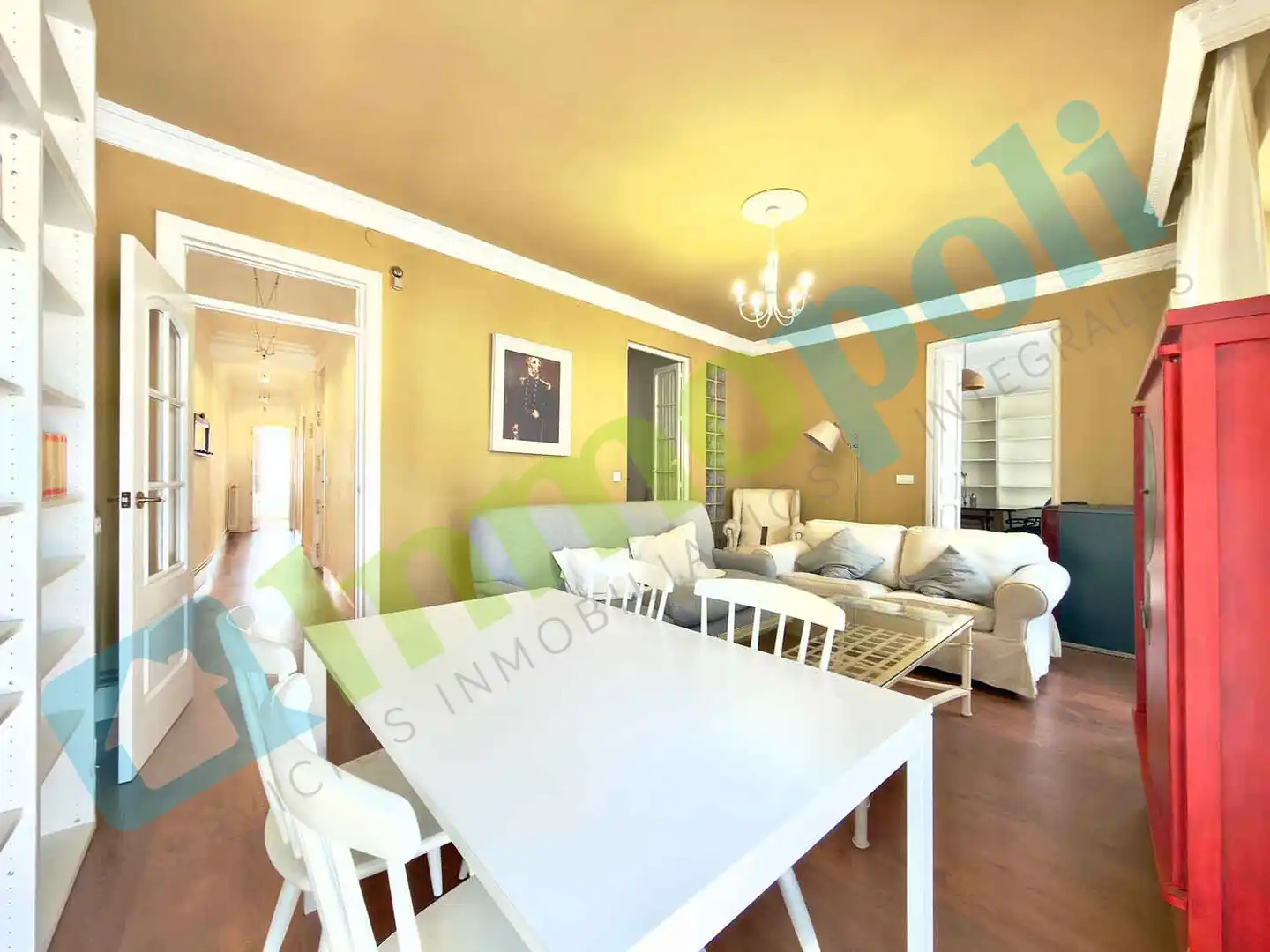 Living room of Flat for rent in Badajoz  with Air Conditioner, Heating and Furnished