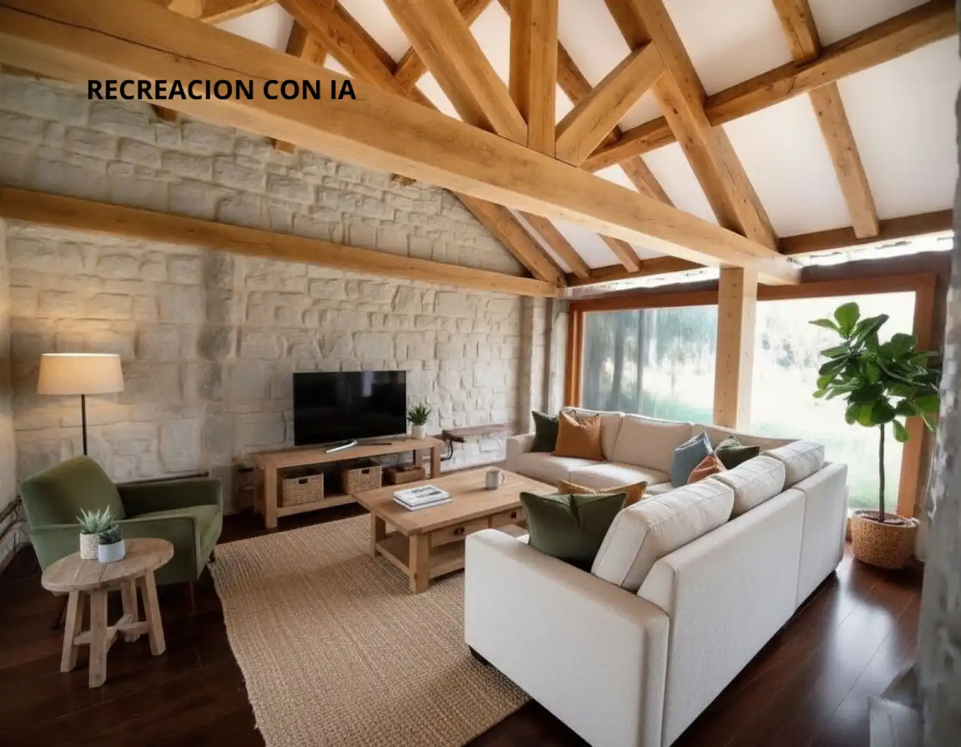 Wohnzimmer von Einfamilien-Reihenhaus zum Verkauf in Laviana mit Abstellraum und Balkon