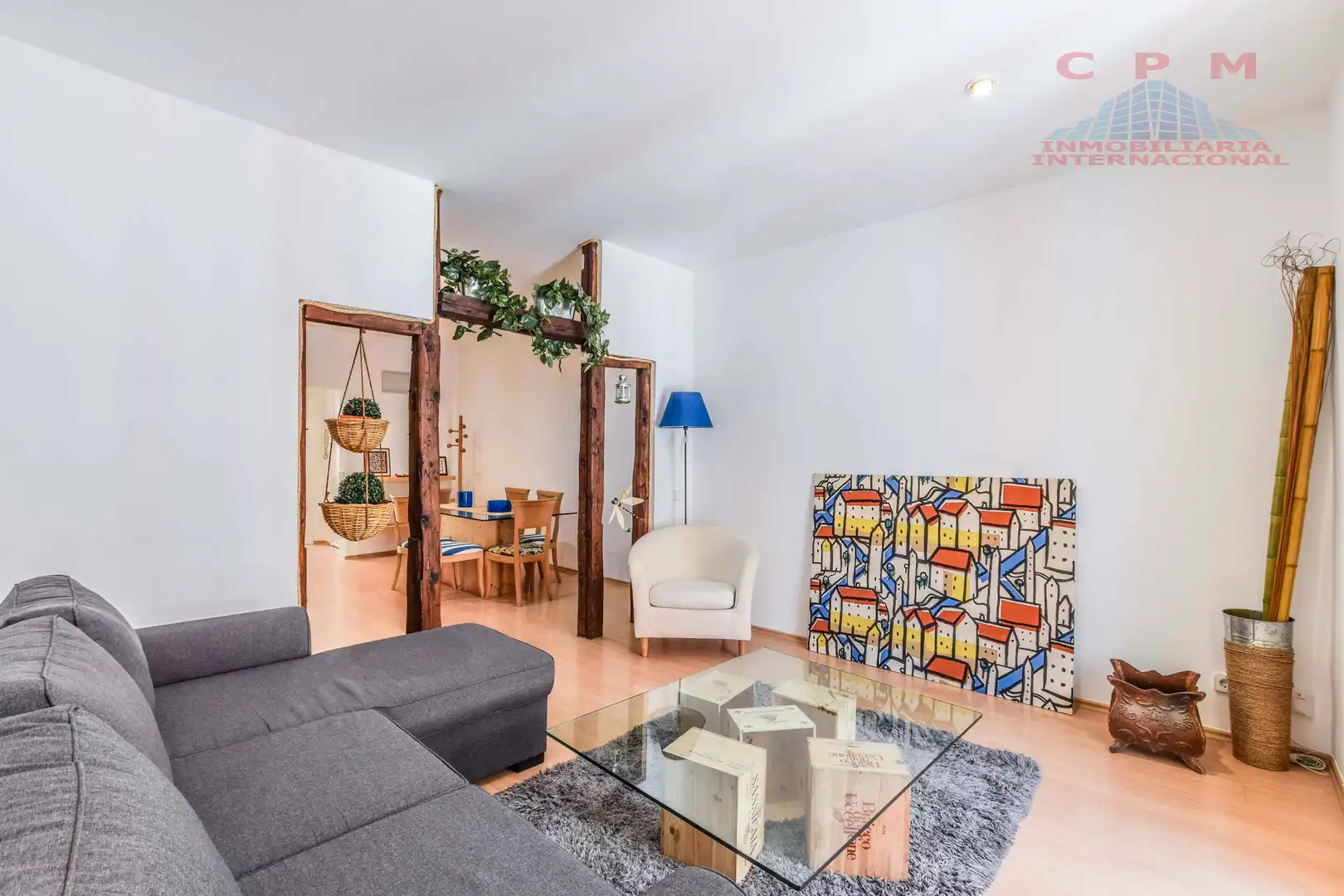 Sala de estar de Piso de alquiler en Madrid con Calefacción, Parquet y Amueblado