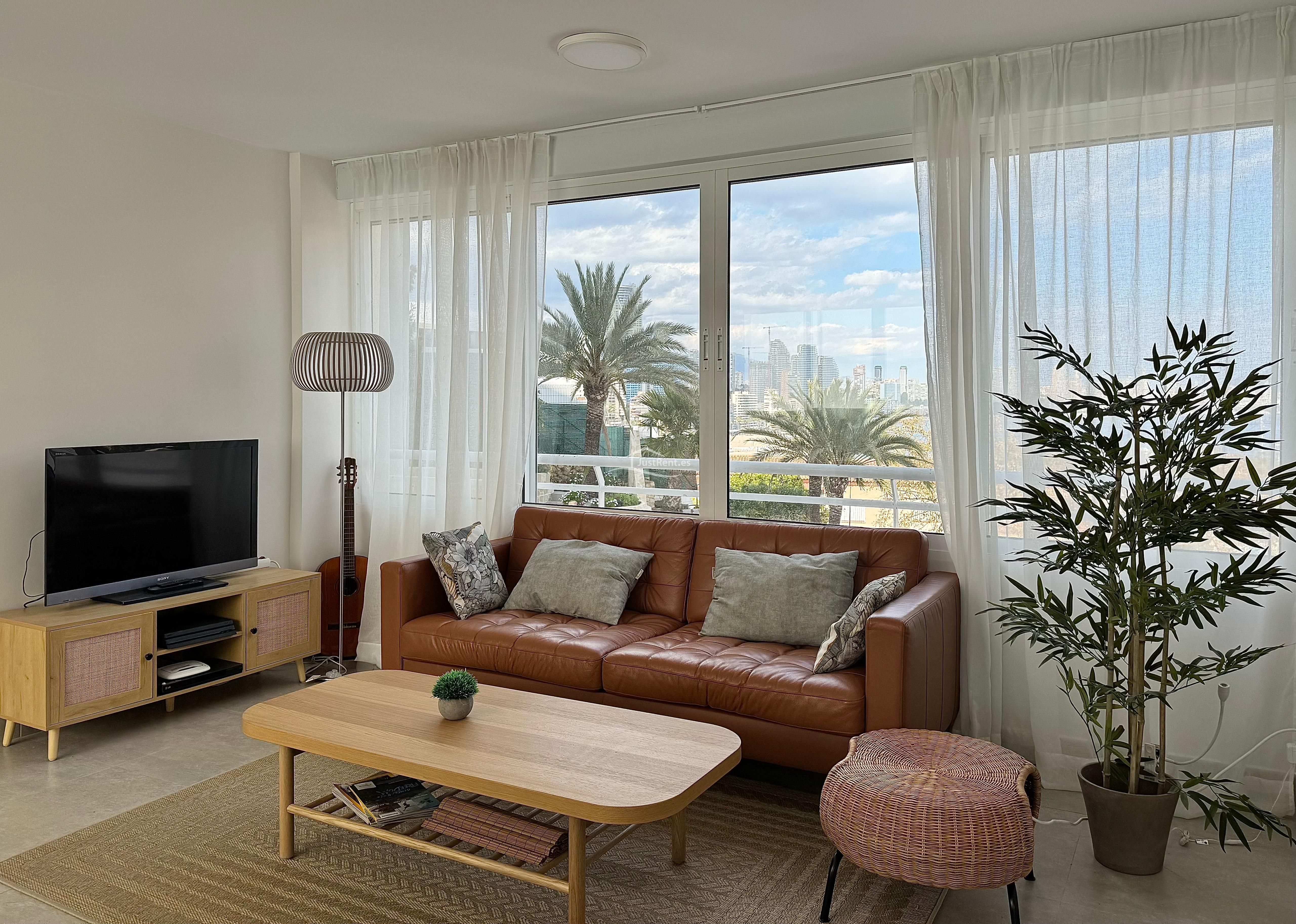Living room of Flat to rent in Finestrat  with Air Conditioner, Heating and Private garden