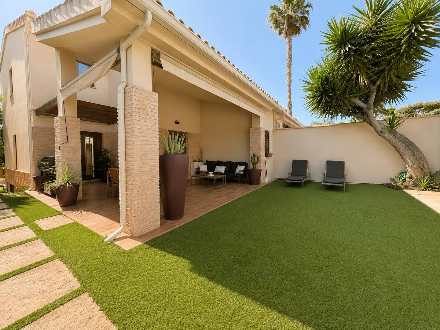 Terrace of Detached homes for sale in Mutxamel  with Air Conditioner, Heating and Private garden