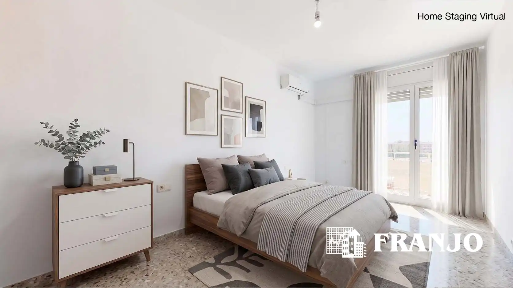 Schlafzimmer von Einfamilien-Reihenhaus zum Verkauf in Barberà del Vallès mit Klimaanlage, Heizung und Terrasse