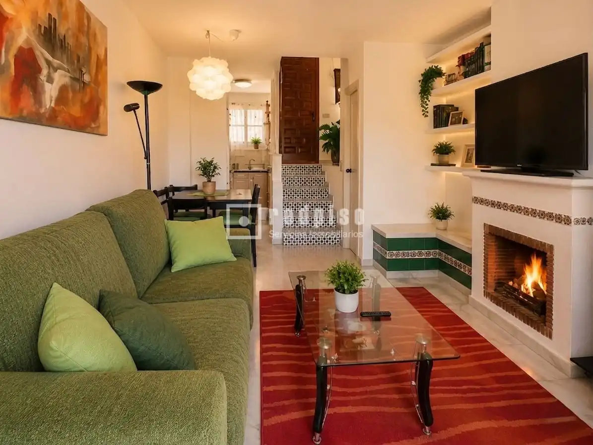 Wohnzimmer von Maisonette zum Verkauf in Benalmádena mit Klimaanlage, Heizung und Terrasse