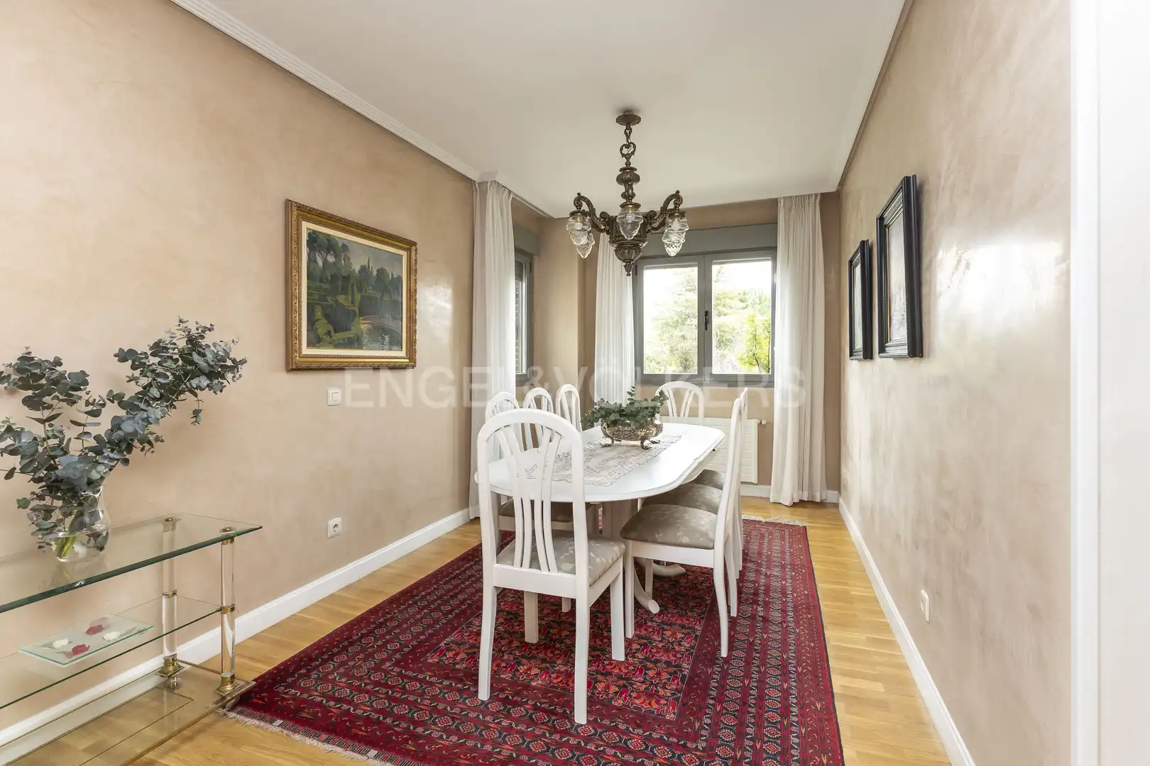 Esszimmer von Maisonette zur Miete in La Moraleja mit Klimaanlage, Heizung und Privatgarten