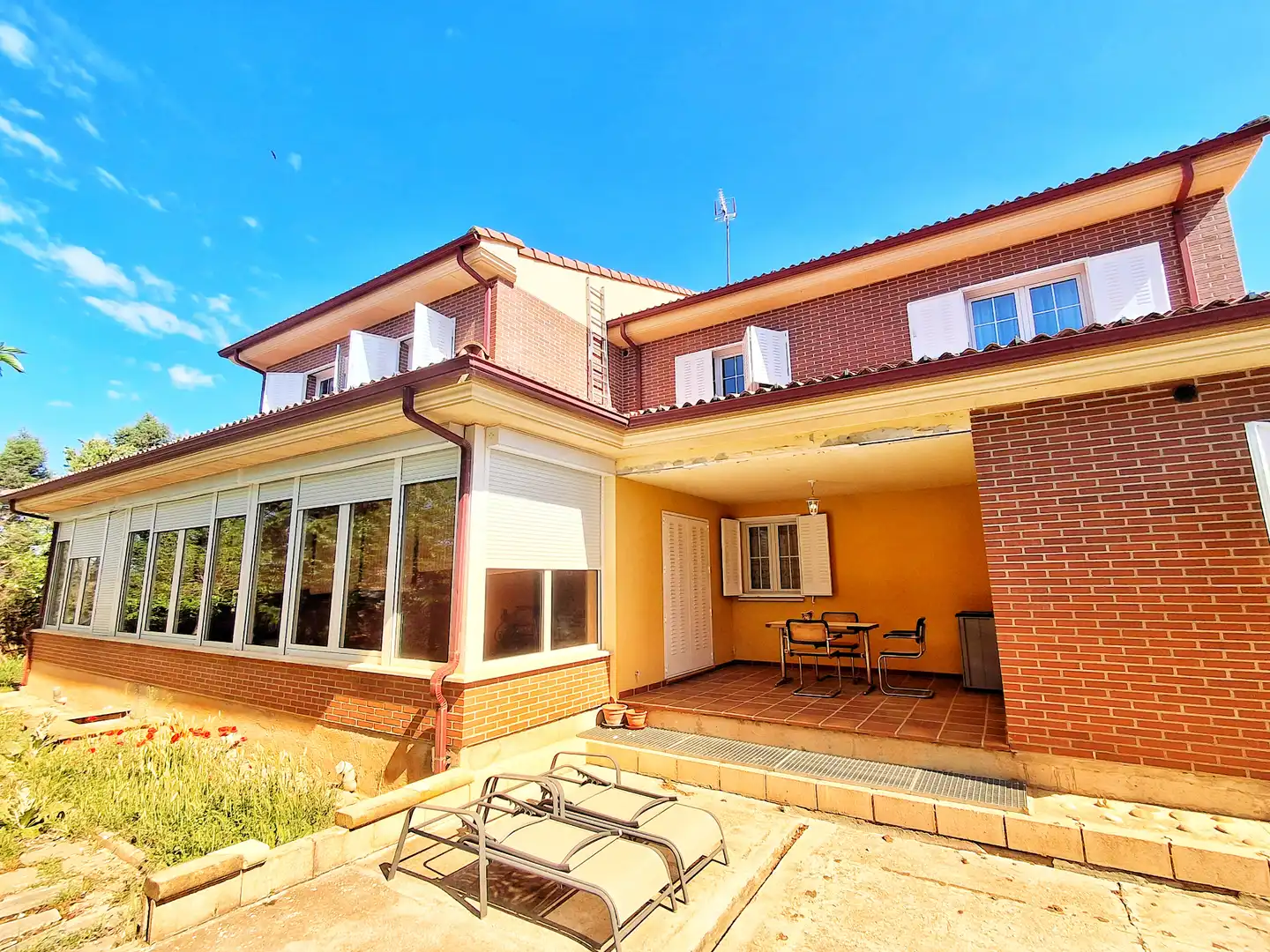 Exterior view of Houses for sale in Vadocondes  with Heating, Private garden and Parquet flooring