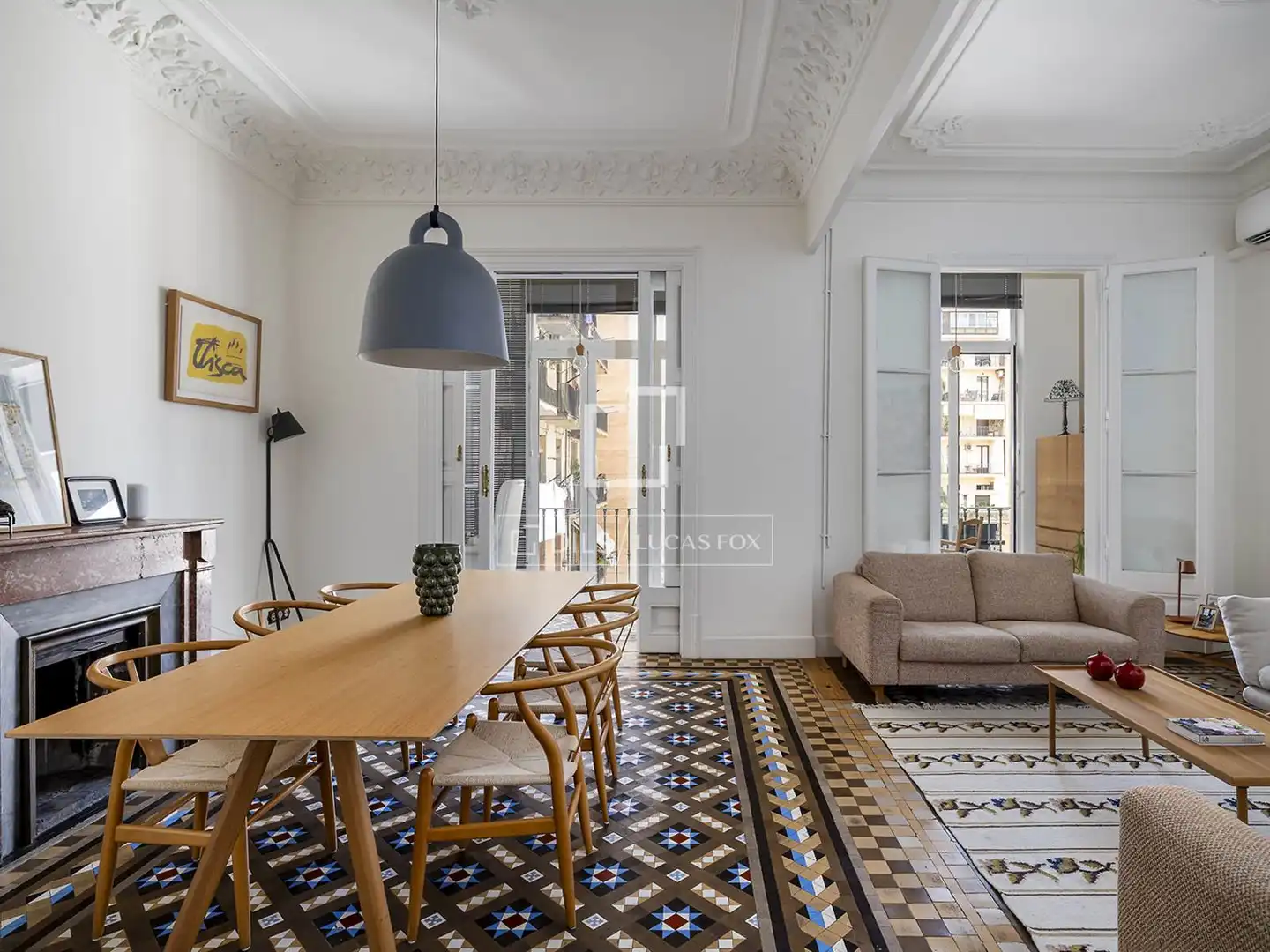 Comedor de Piso de alquiler en Barcelona con Aire acondicionado, Calefacción y Amueblado