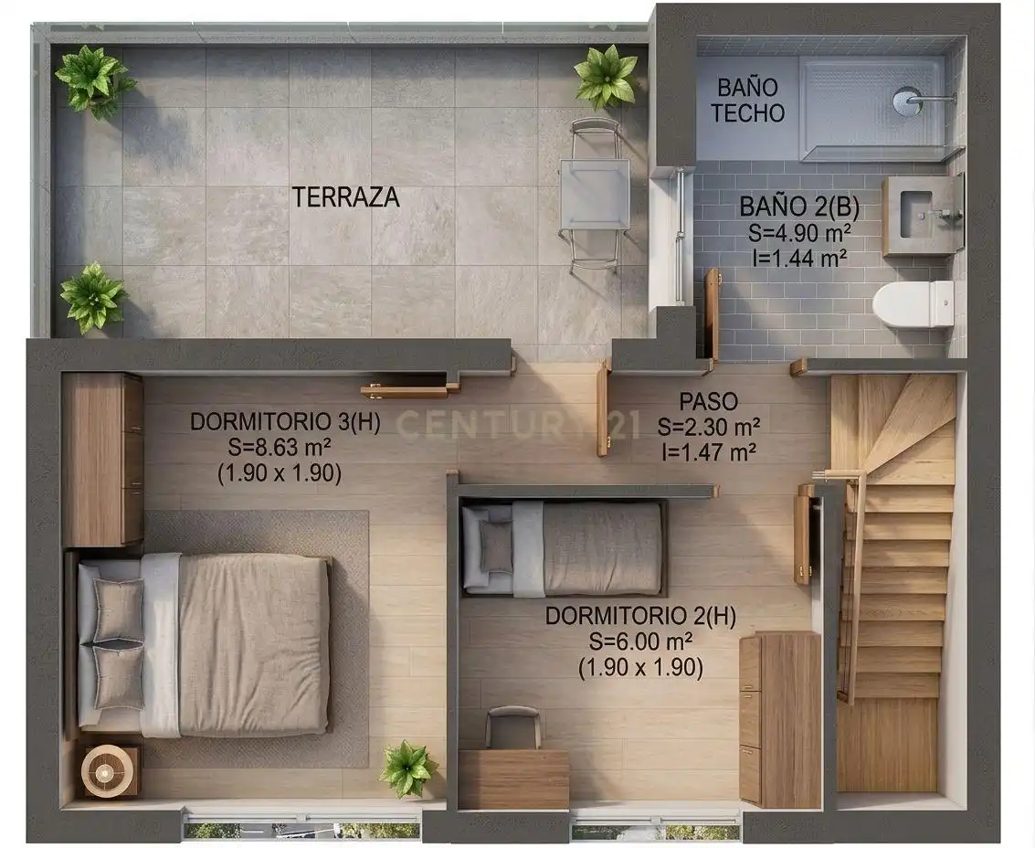 Habitación de Casa o chalet en venta en Terrassa con Aire acondicionado y Balcón