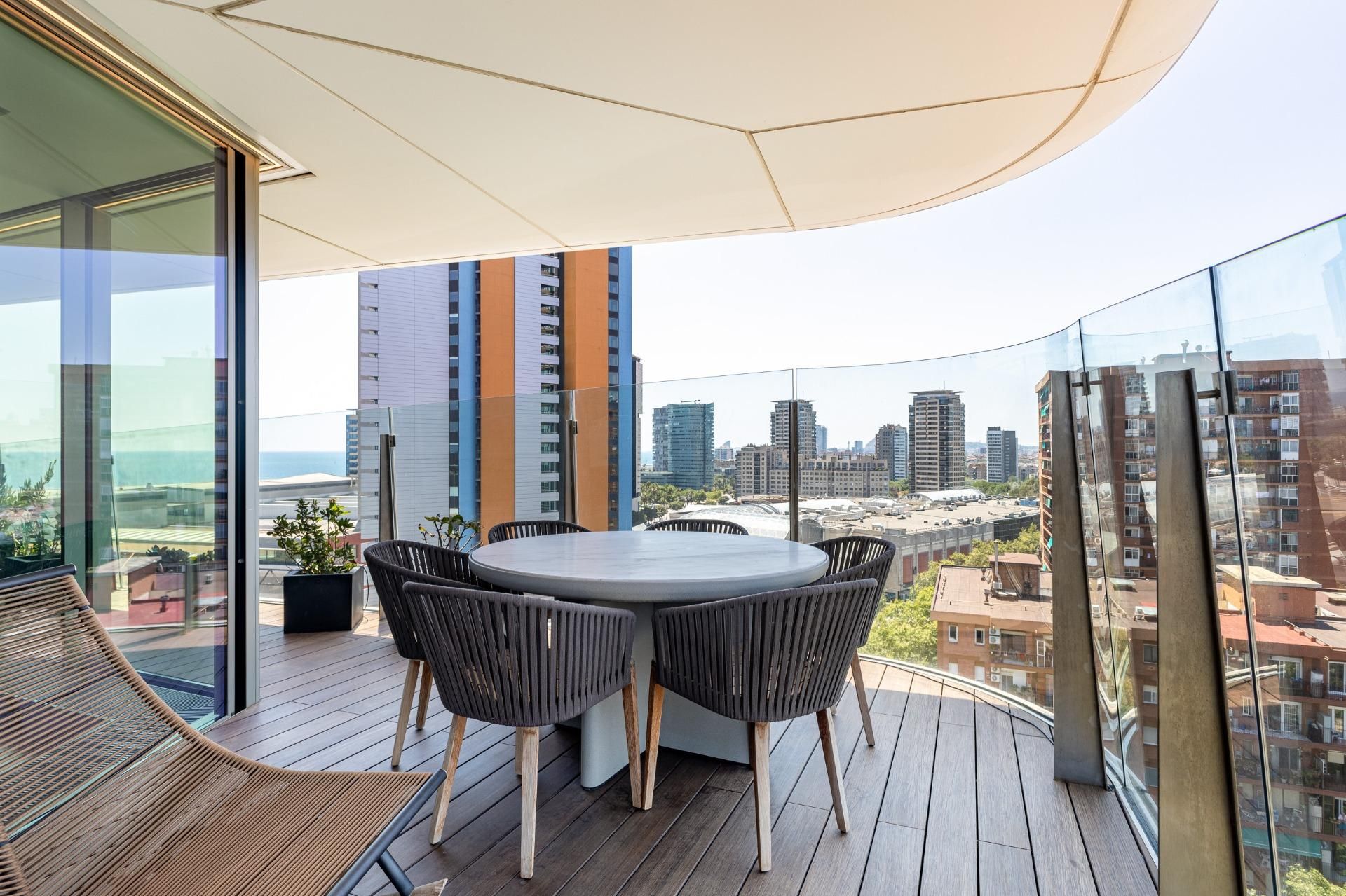 Terrace of Flat for sale in  Barcelona Capital  with Air Conditioner, Heating and Parquet flooring