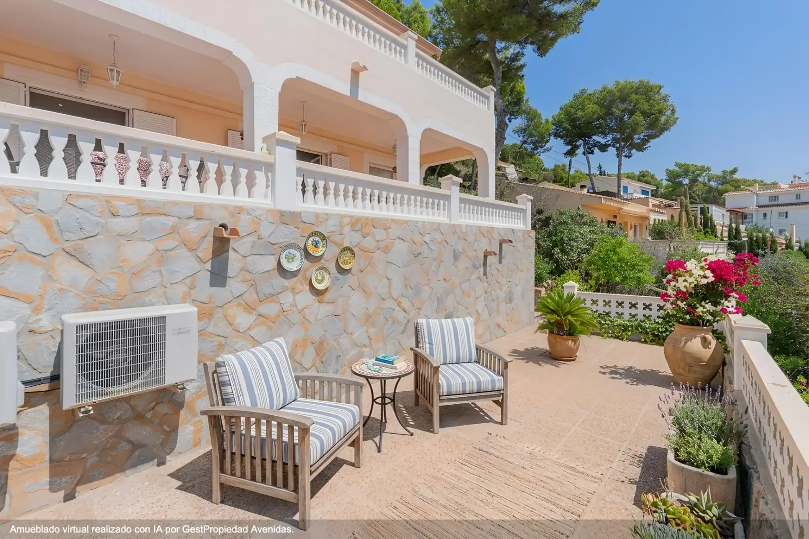 Terrace of Detached homes for sale in Andratx  with Air Conditioner, Heating and Private garden