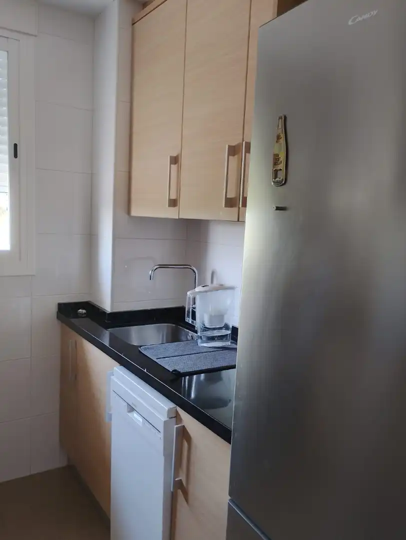 Cuina de Apartament de lloguer en Piles amb Aire condicionat, Moblat i Forn