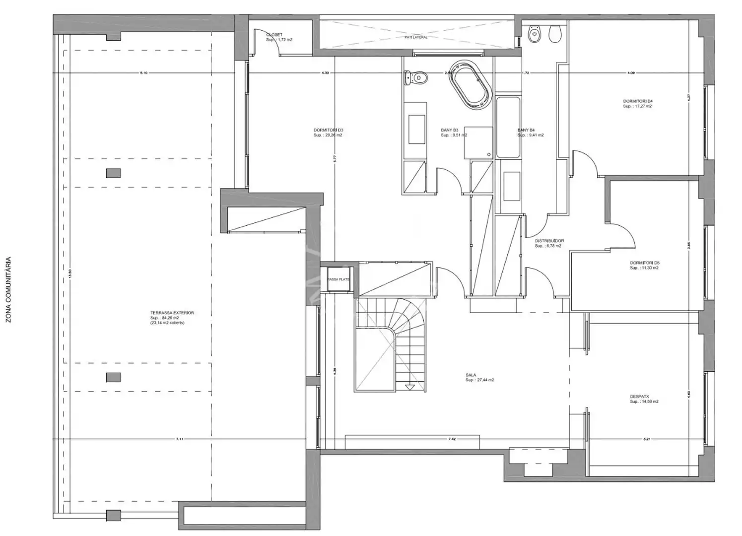 Ático en venta en Barcelona con Terraza, Trastero y Piscina