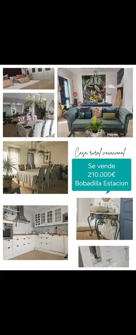 Menjador de Casa adosada en venda en Antequera amb Aire condicionat, Moblat i Forn