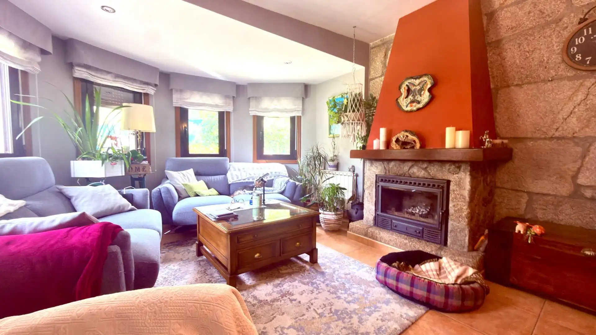 Living room of Houses for sale in Esgos  with Private garden, Parquet flooring and Furnished