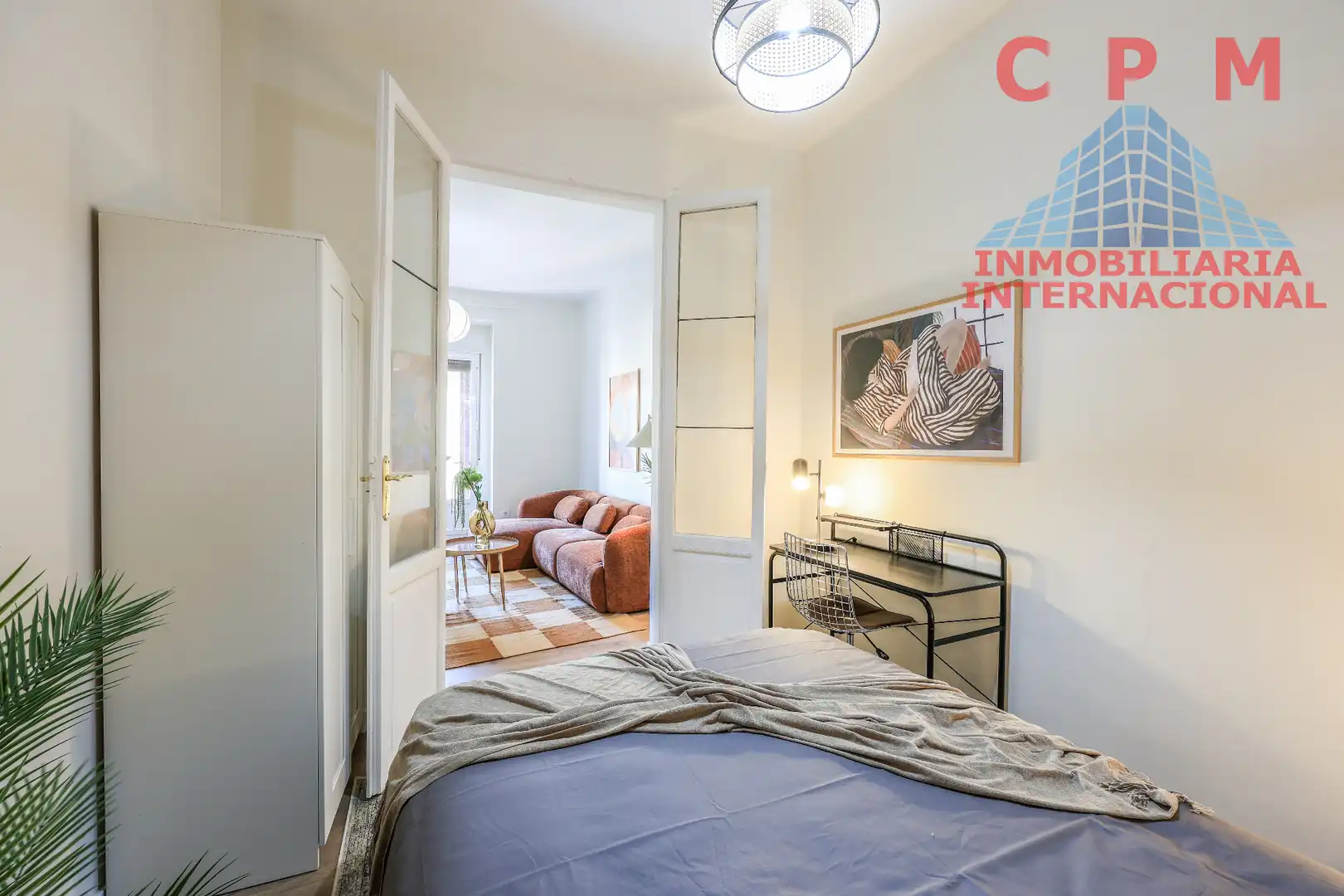 Bedroom of Flat for rent in Madrid  with Air Conditioner, Heating and Parquet flooring