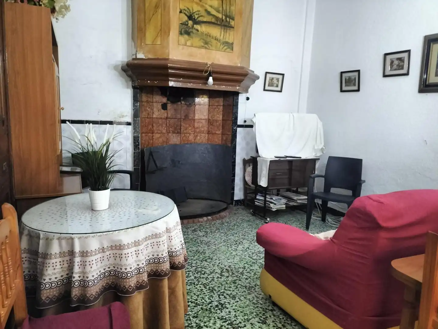 Sala de estar de Finca rústica en venta en Bicorp con Terraza