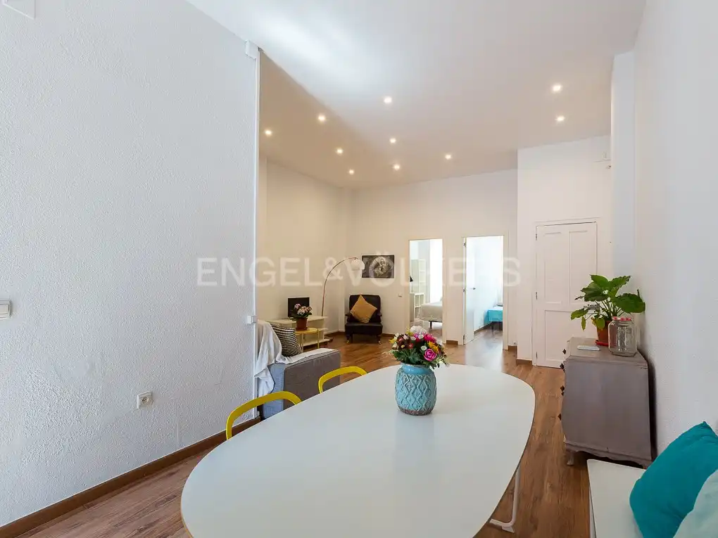 Wohnzimmer von Wohnung zur Miete in Valencia mit Klimaanlage, Heizung und Parkett
