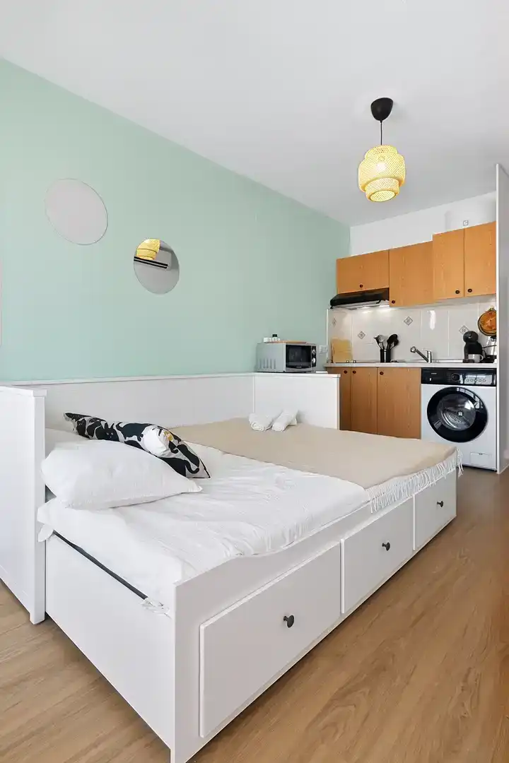 Schlafzimmer von Wohnung zur Miete in Torrevieja mit Klimaanlage, Schwimmbad und Balkon