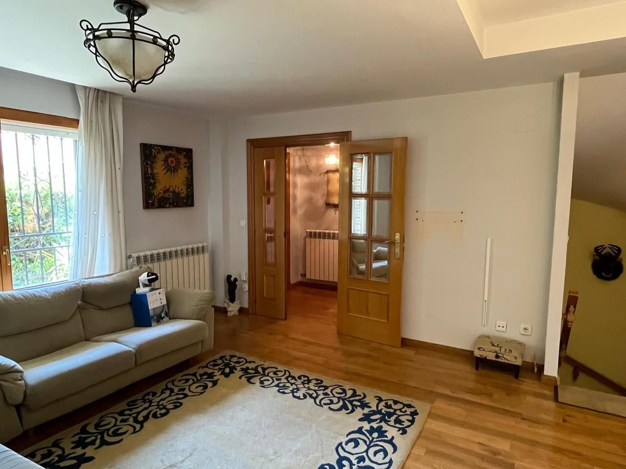 Living room of Single-family semi-detached for sale in  Zaragoza Capital  with Air Conditioner, Heating and Private garden